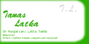 tamas latka business card